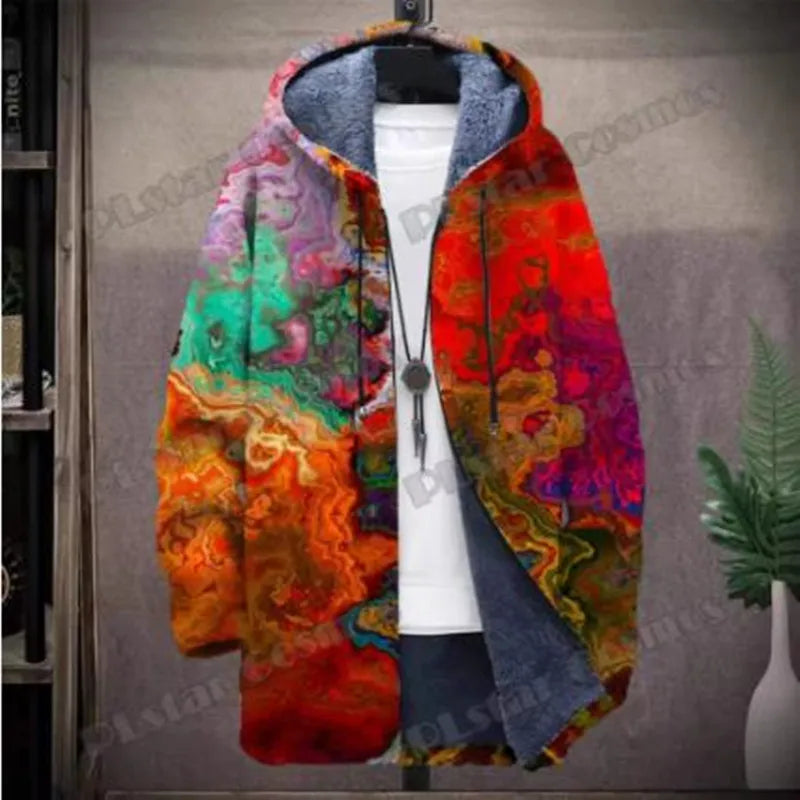 Psychedelic Zipper Hoodie | Men's
