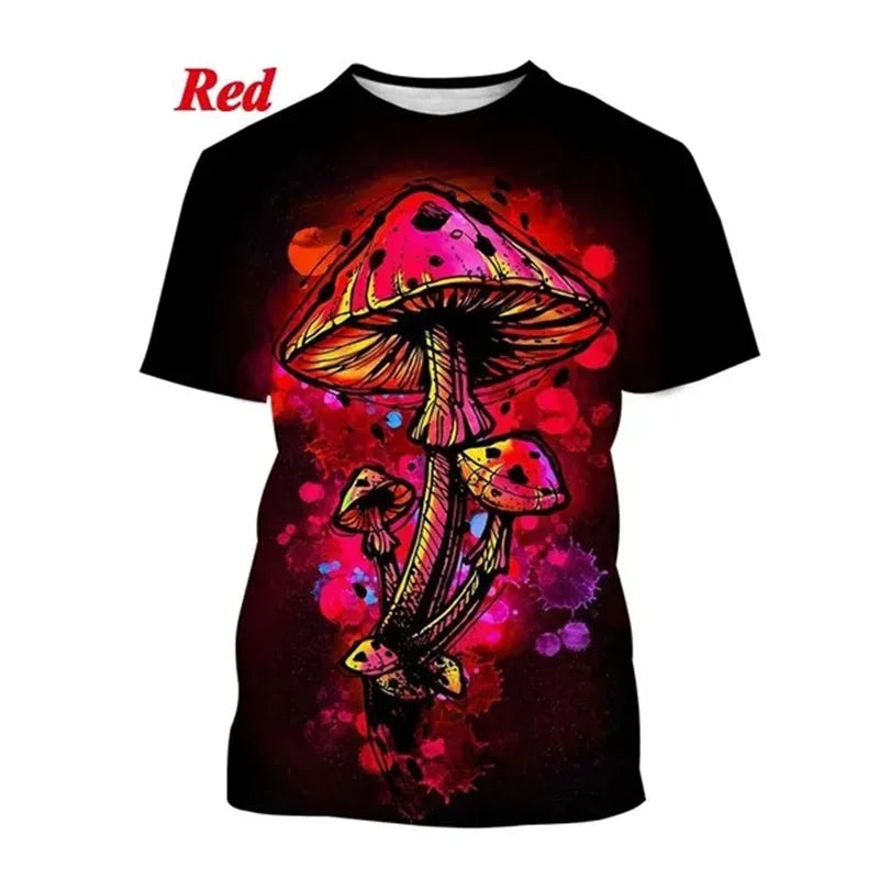3D Trippy Mushroom Tee