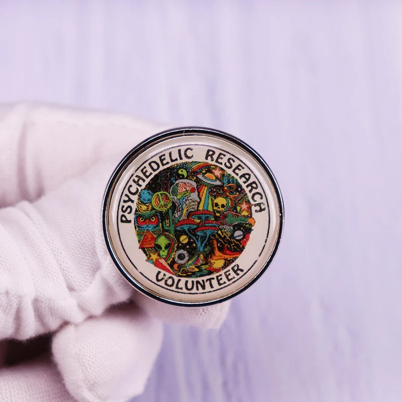 Psychedelic Research Volunteer Pin Badge