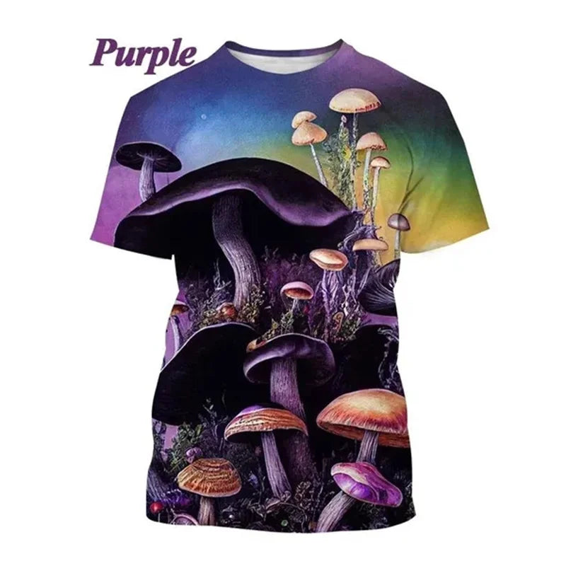 3D Trippy Mushroom Tee