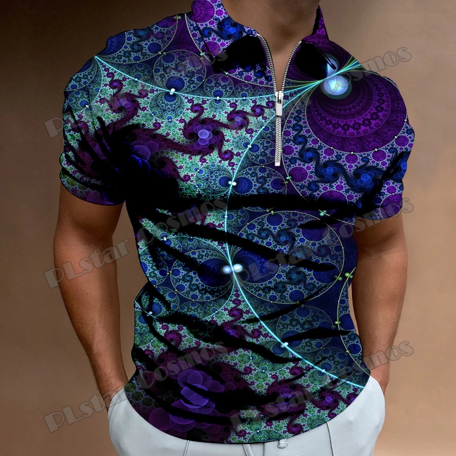 Cosmic Men's Zipper Shirt