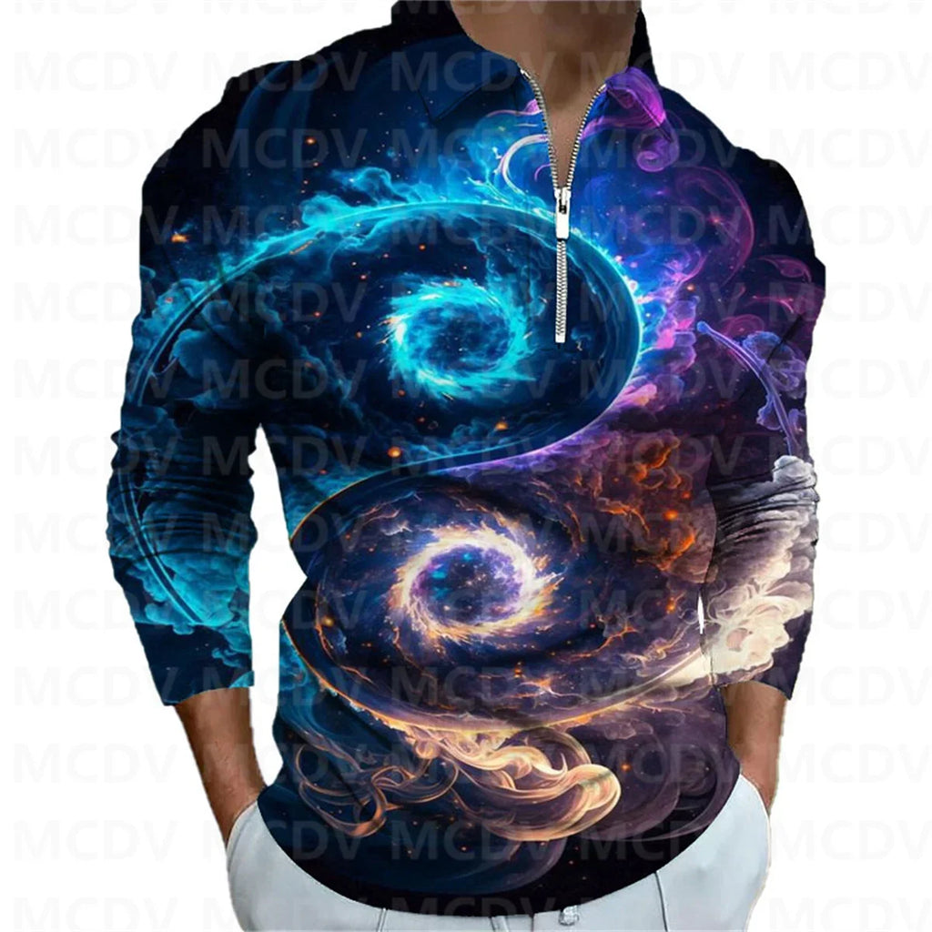 Trippy Men's Zipper Shirt