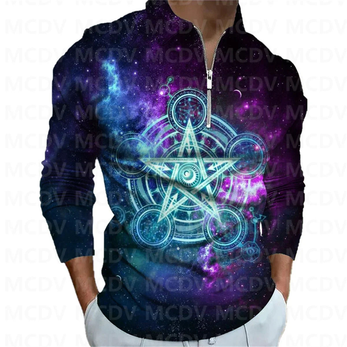Trippy Men's Zipper Shirt