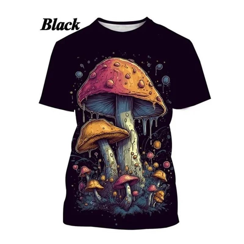 3D Trippy Mushroom Tee