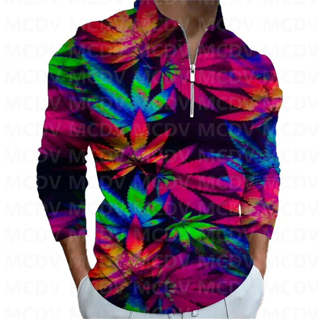 Trippy Men's Zipper Shirt