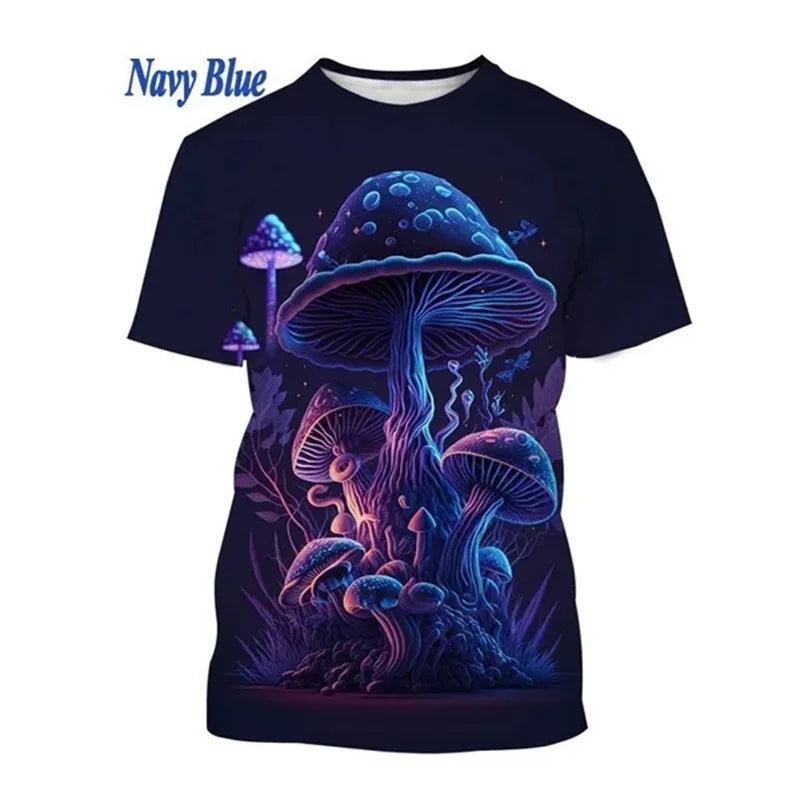 3D Trippy Mushroom Tee
